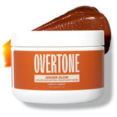 Overtone Ginger Glow bottle showing vibrant color deposit for all hair types