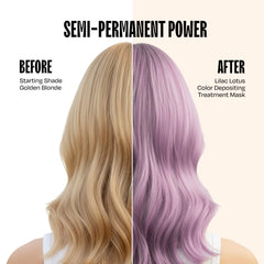 Mask texture from Overtone Lilac Lotus highlights hydrating formula