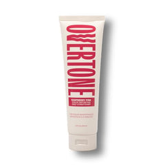 oVertone Raspberry Pink conditioner applied in shower for easy upkeep.