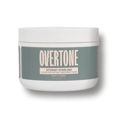 Overtone Stormy Sterling resulting shine appears after treatment on multiple hair types.