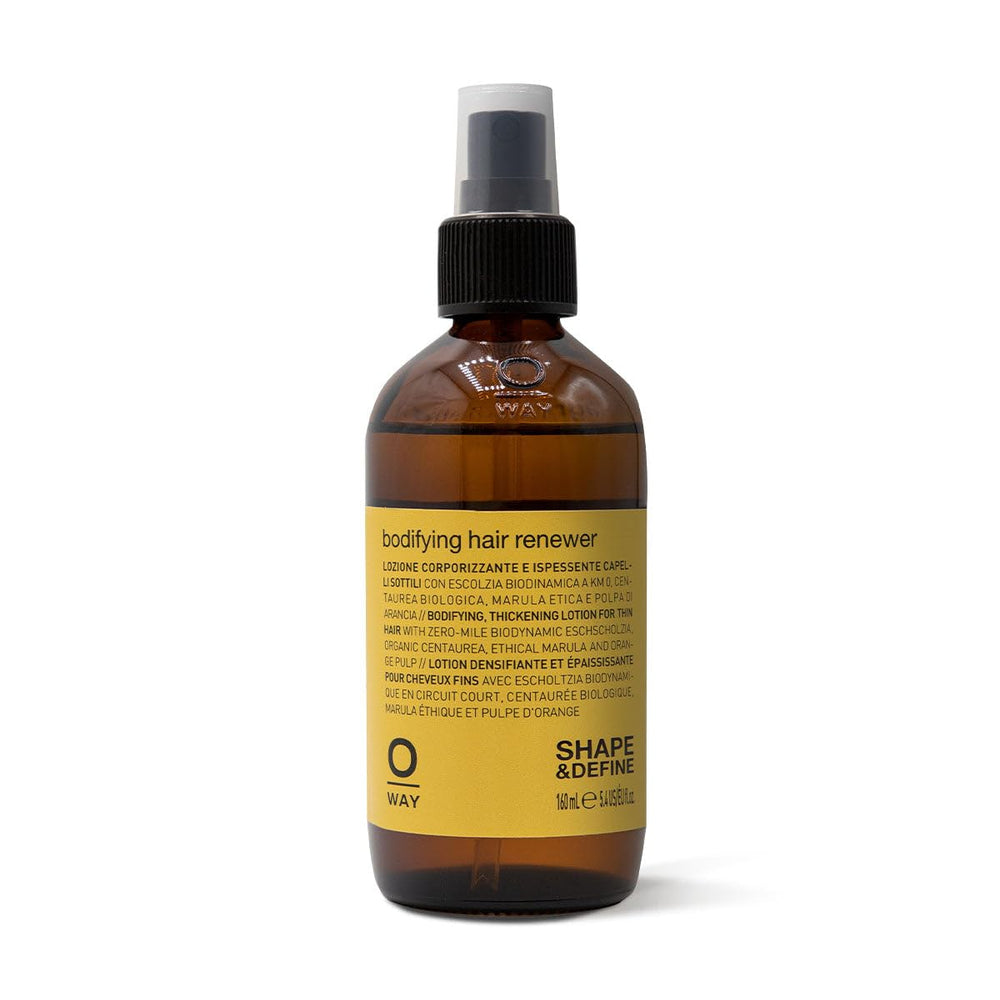 OWAY bodifying hair renewer bottle for daily use to refresh volume and texture.