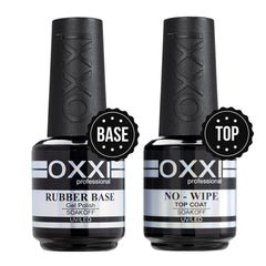 OXXI Professional Rubber Base Gel bottle with flexible base for long wear