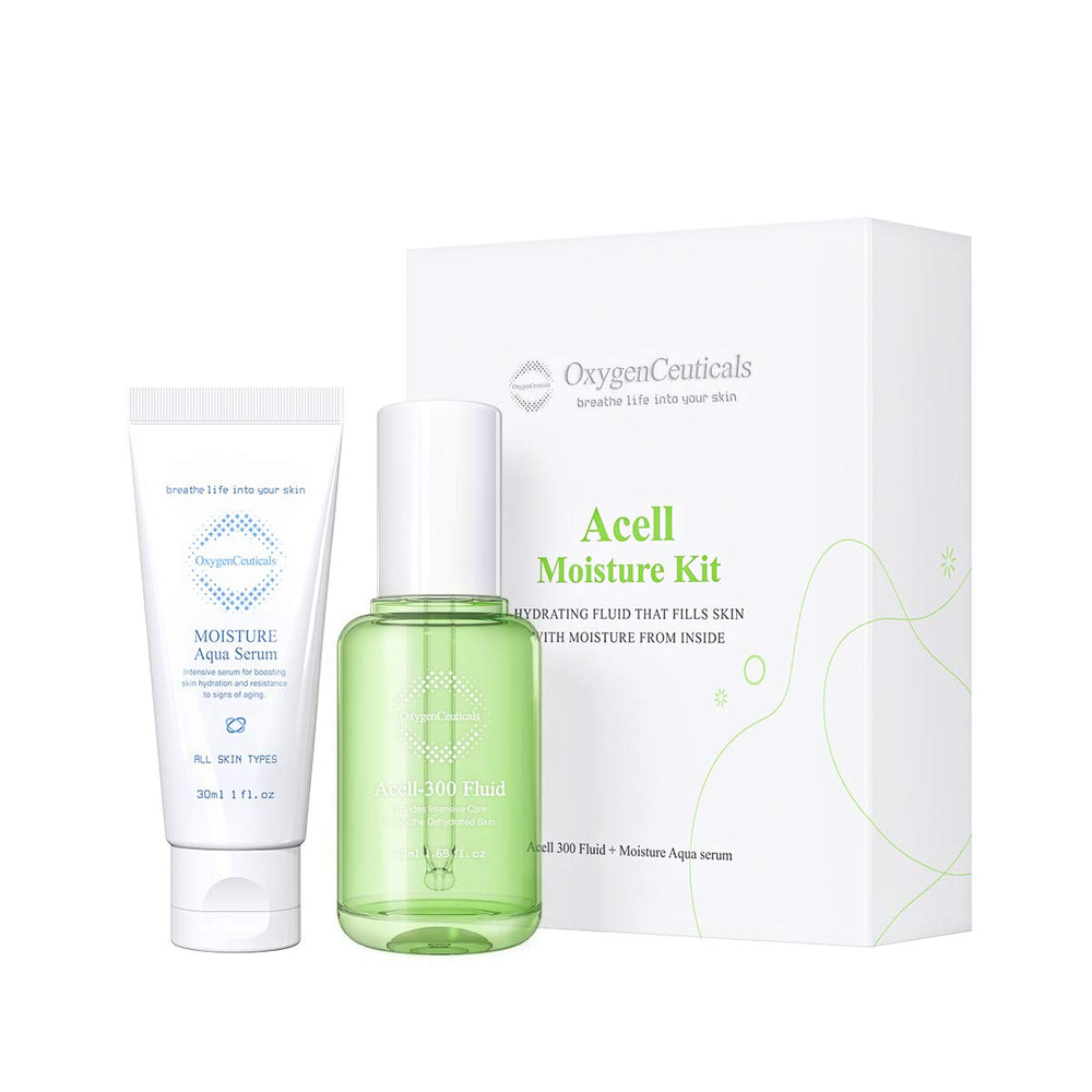 OxygenCeuticals Acell-300 Fluid bottle for hydration on sensitive skin.