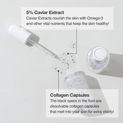 OxygenCeuticals caviar capsule beads melt for improved absorption.