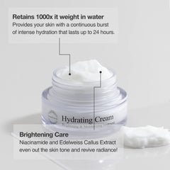OxygenCeuticals Hydrating Cream jar highlighting Niacinamide for even tone and glow
