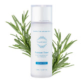 OxygenCeuticals Nutrient Toner bottle front view highlights silky essence texture for hydration.