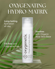 Oxygenetix Oxygenating Hydro-Matrix texture close-up—quick-absorbing hydration for post-procedure comfort.