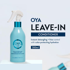 OYA Leave-In Conditioner Spray reduces frizz for smoother daily styling.