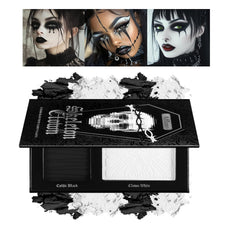 oygcee black white makeup palette swatches show high pigment payoff for bold looks