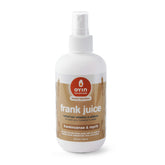 Oyin Handmade Frank Juice bottle close-up for scalp conditioning and moisture.