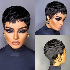 OYM HAIR black women wig with natural pixie silhouette and soft texture