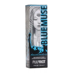 P.R. Pulp Riot Blue Muse bottle pour shows vibrant semi-permanent color