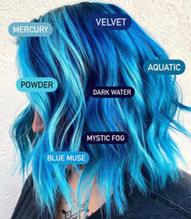 P.R. Blue Muse tube ready for direct application on dry hair