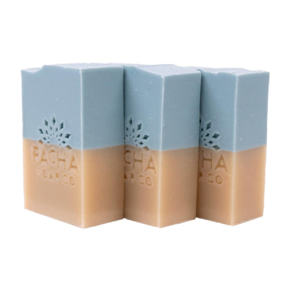 Pacha Sand & Sea bar close-up showing exfoliating texture for refreshed skin