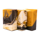 Pacha Soap Co almond goat milk bar soap pack for face, body and hands.