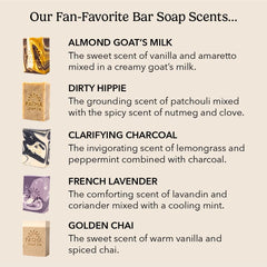 Pacha Soap Co dirty hippie bar with earthy scent for refreshing cleansing.