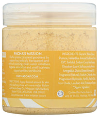 Pacha Soap Co bottle with lather and vanilla almond aroma