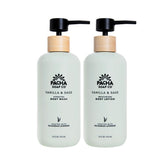 Pacha Soap Co vanilla sage bottle for a hydrating shower cleanse