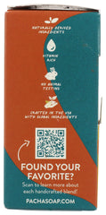 Pacha Soap Co Uplift Peaces Bar Soap in-use hand wash demonstrates versatility.