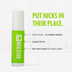 Nick Stick dries clear after application with no chalky residue