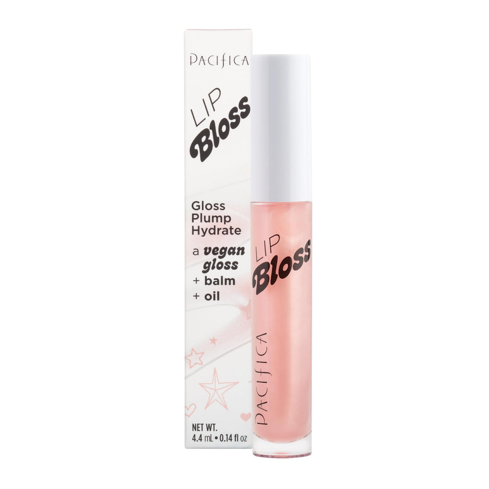 Pacifica Lip Bloss Berry Juice bottle delivers high shine and plump-looking lips
