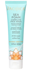 Pacifica Sea Foam mini travel bottle ready for on-the-go cleansing and makeup removal.