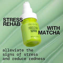 Pacifica Stress Rehab mask jar close-up emphasizing pore purification benefits.