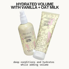 Pacifica Vanilla Oat Milk conditioner pump dispensing lightweight moisture