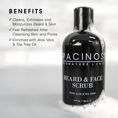 Pacinos Beard Scrub with Aloe Vera and Tea Tree for impurities