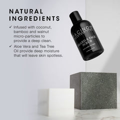 Pacinos Natural exfoliation with coconut bamboo walnut particles