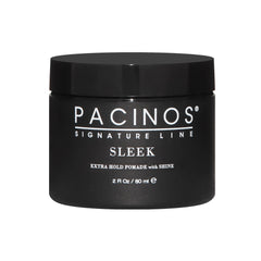 Pacinos Sleek pomade tube front view for all-day hold.