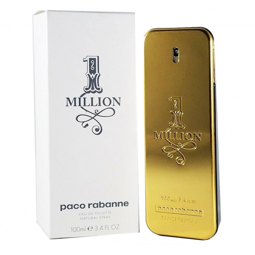 Paco Rabanne 1 Million bottle pour—bold fragrance for confident, all-day presence.
