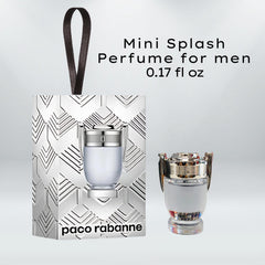 Paco Rabanne Invictus mini splash packaging, gift-ready and compact for travel.