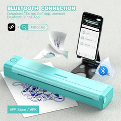 Padieoe tattoo stencil printer app control showing wireless setup