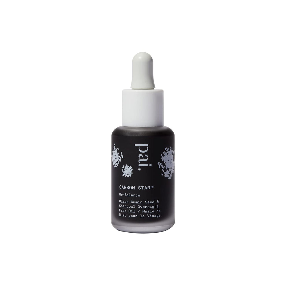 PAI Skincare Carbon Star Detox Oil bottle shown for a calming nightly routine.