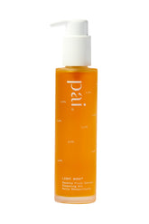 PAI SKINCARE Light Work cleansing oil bottle pour shows gentle makeup removal for calm skin.