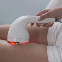 Pakerler cellulite reduction massage action simulates professional session at home.