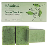 PALFICAB Green Tea Soap bars foaming action for smooth, hydrated skin