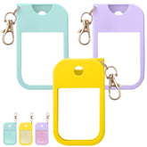 Palksky hand sanitizer case in yellow with keychain keeps Touchland within reach on the go.