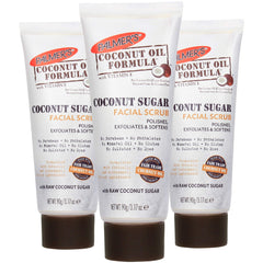 Palmer's Coconut Oil Formula Coconut Sugar Facial Scrub front view shows creamy exfoliating texture