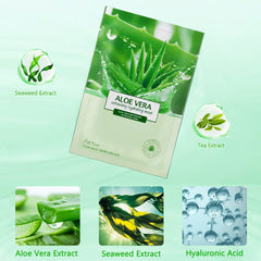 PalNour Aloe face sheet packaging highlights convenient single-use sachets.
