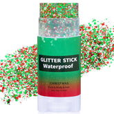 Paminify Christmas Glitter Stick with red-green sequins for festive holiday makeup