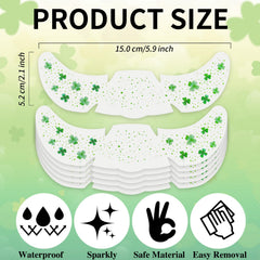 Paminify green glitter freckles tattoo adds lasting sparkle to party outfits.