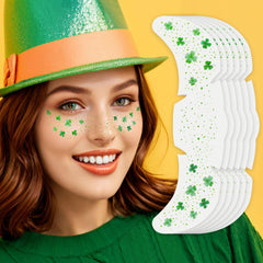Paminify Halloween green leaves freckles tattoo collection design for a playful look.