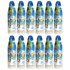 Panama Jack continuous spray sunscreen SPF15 bottle for quick, even coverage