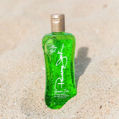 Panama Jack Green Ice Gel aloe vera application for cooling relief after sun