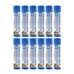 Panama Jack Sunscreen Lip Balm Dreamsicle flavor on a bottle, smooth lip protection and tropical flavor.