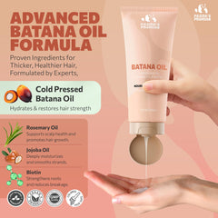 Panda's Promise batana oil shampoo lather closeup—scalp refresh and buildup removal.