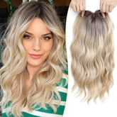 PANEWAY 16Inch hair topper front view adds natural volume for daily wear.
