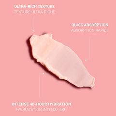 Panier des Sens Radiant Peony cream texture shot highlighting velvet finish
